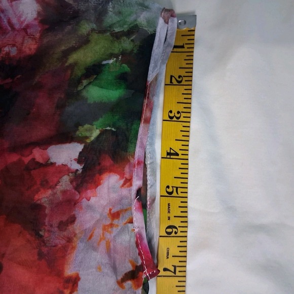 Fifteen Twenty 100% Silk Flowy Batwing Floral Blouse Sz M - Picture 5 of 10